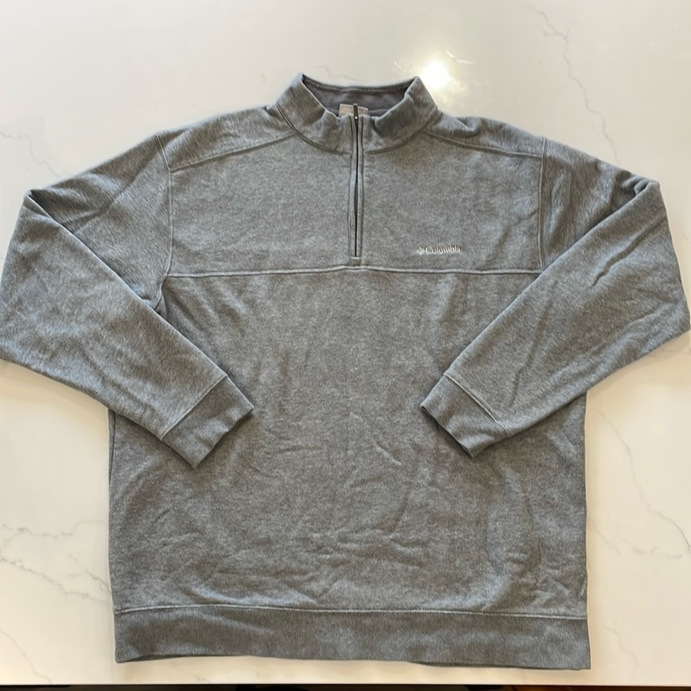 Gray Columbia Quarter Zip Fleece